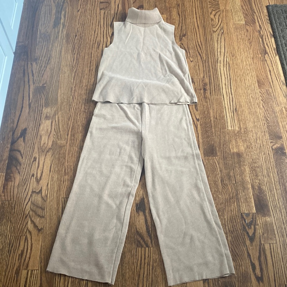 Zara Knit Lounge Top and Pants Set